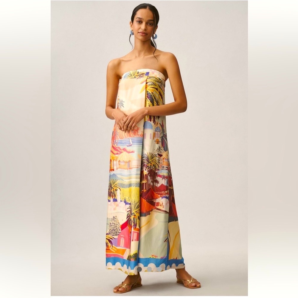 🎉VERY RARE🎉 Anthropologie NWT Corey Lynn Calter Strapless Maxi Dress size XL. - Picture 2 of 12